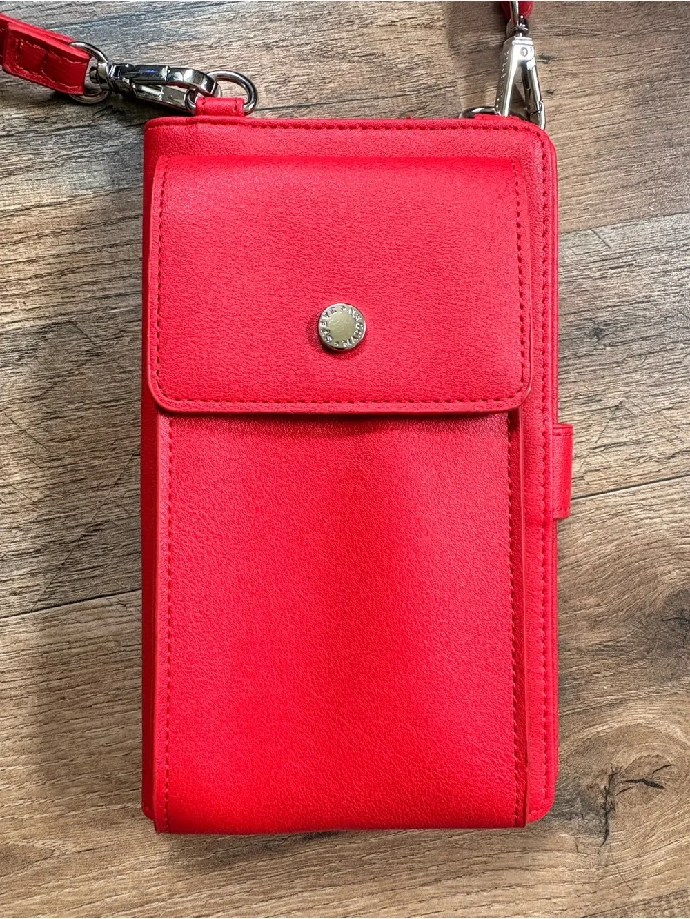 Steve Madden Red Crossbody Phone Wallet Case - Stylish Hands-Free Carry